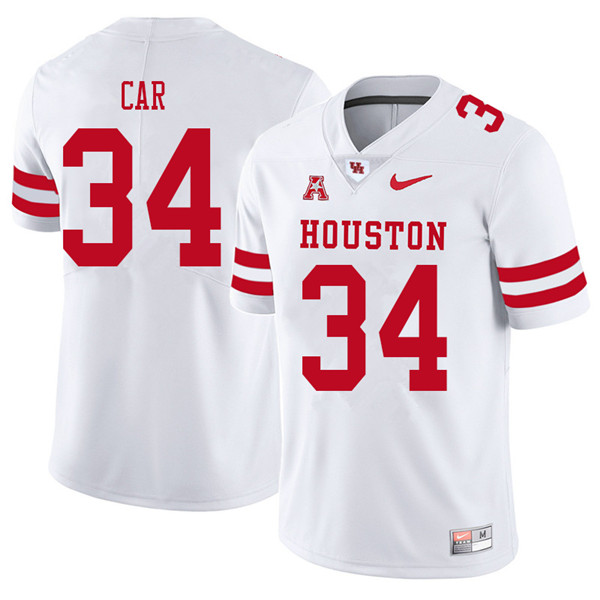 2018 Men #34 Mulbah Car Houston Cougars College Football Jerseys Sale-White - Click Image to Close